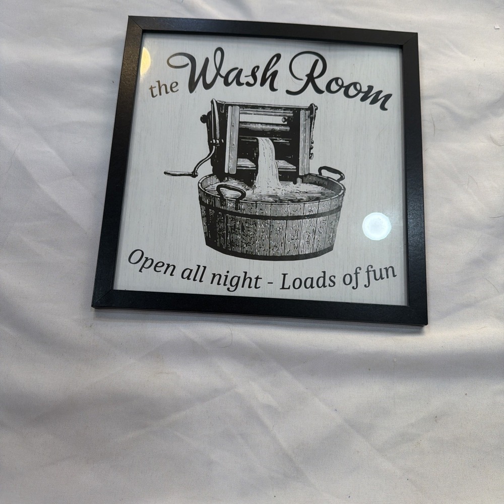 Laundry Room Wash‎ Dry Fold Iron Handmade Wooden Sign